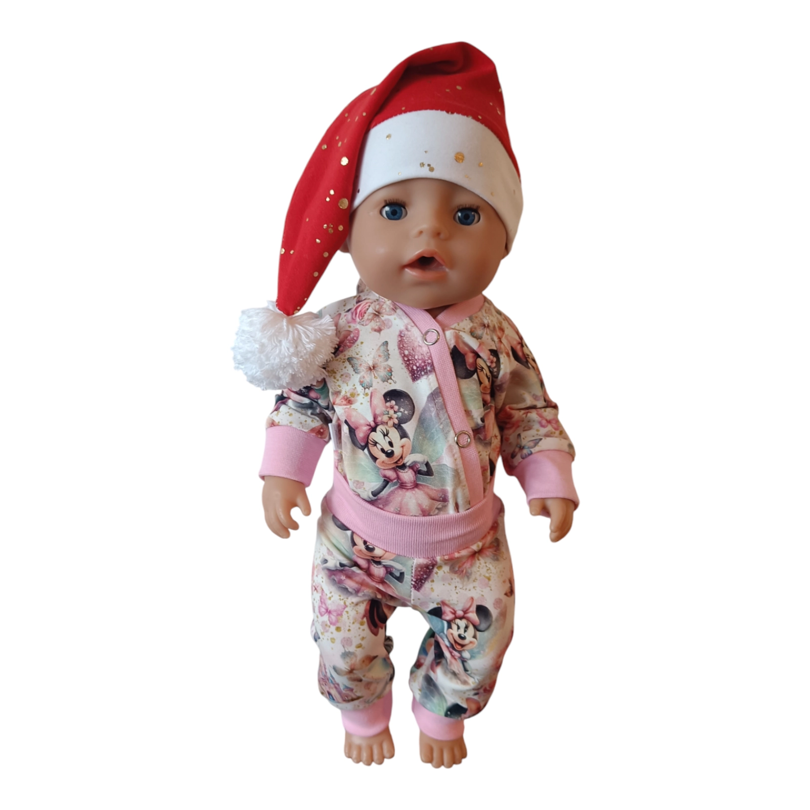 Päkapikumüts pikk kuldsete täppidega nukule (nukuriided) - Image 2