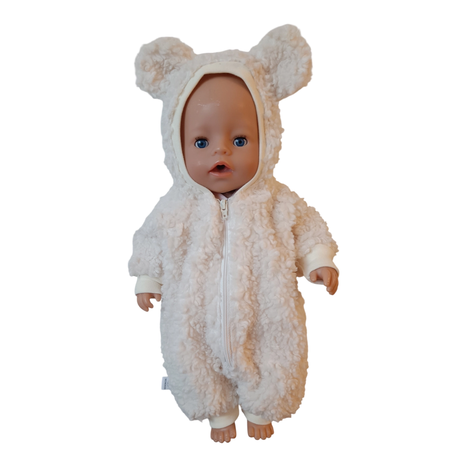 Kombekas nukule mõmmi kreemvalge (nukuriided)