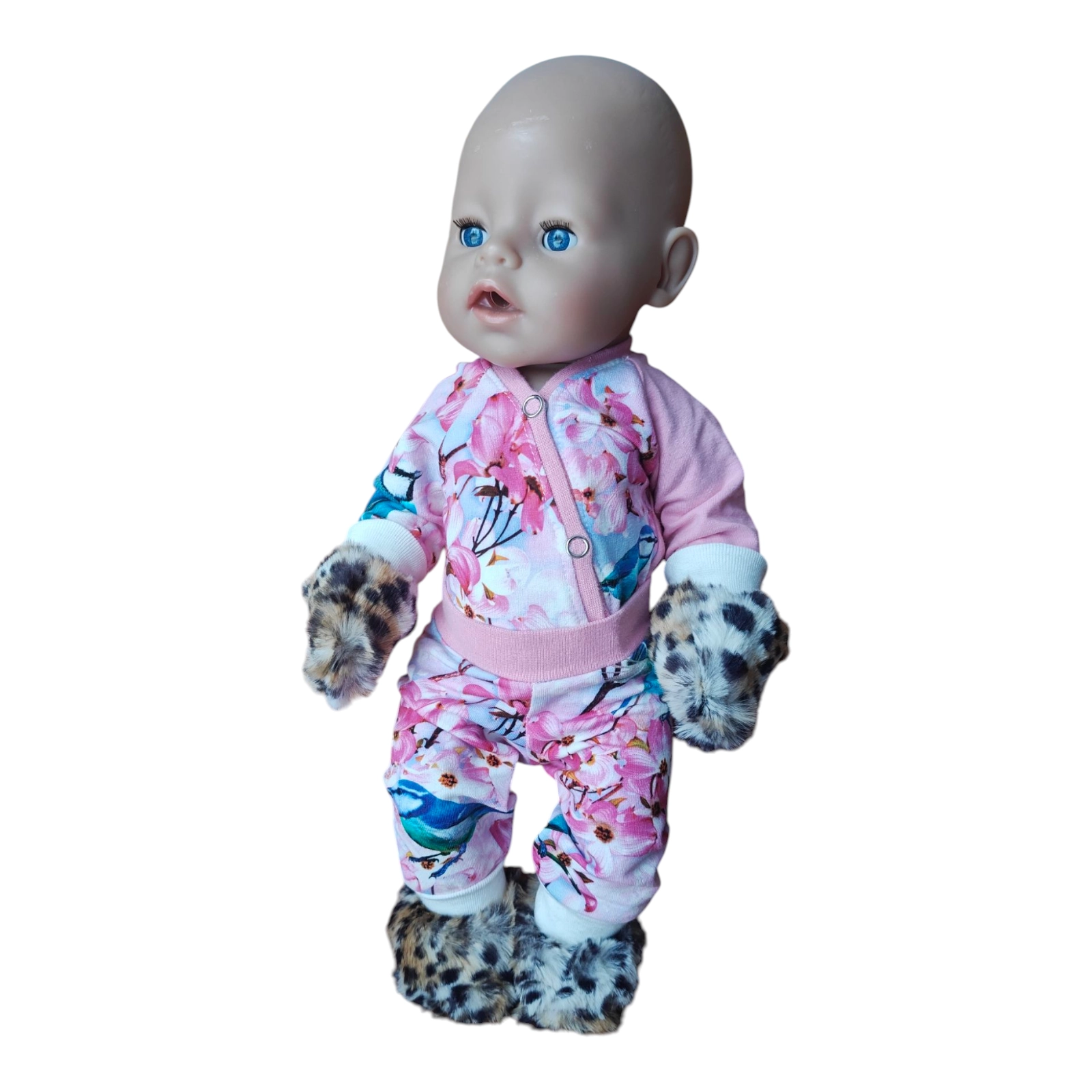 Kombekas, kindad ja papud nukule leopardi mõmmik (nukuriided) - Image 2